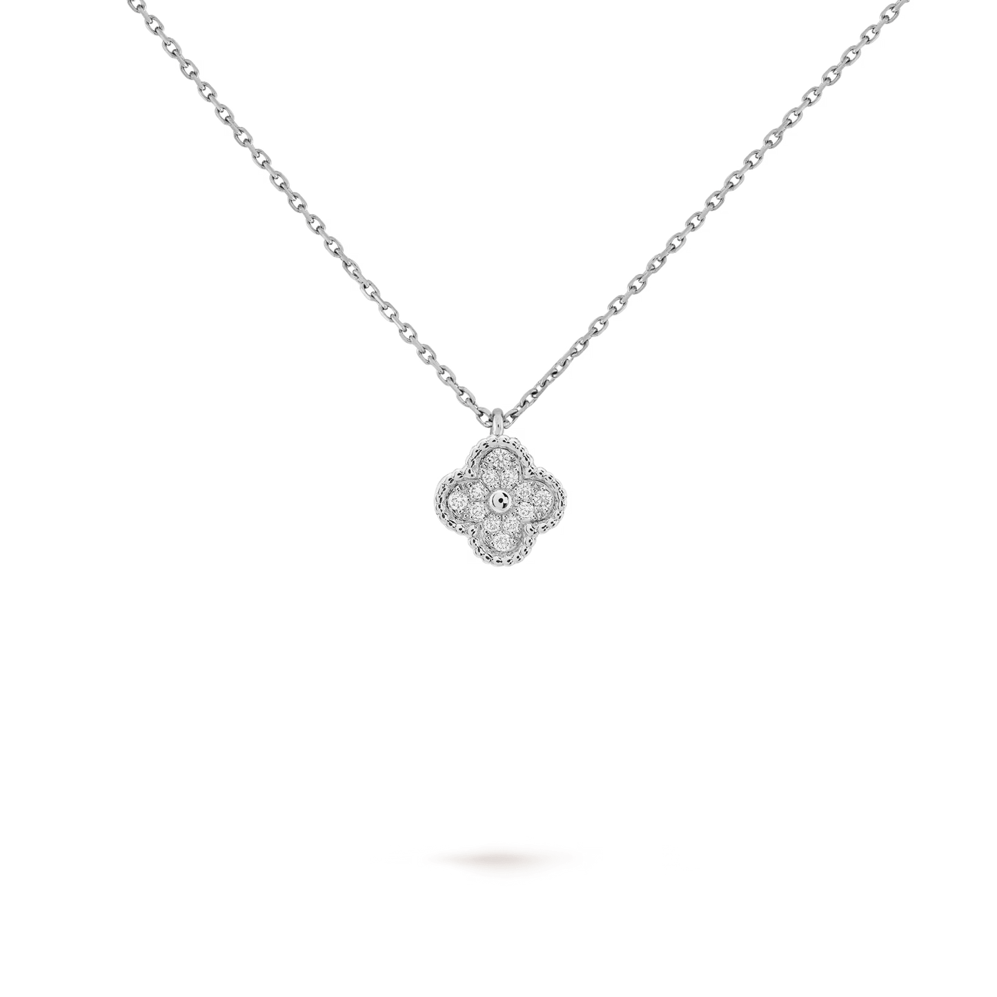 Van Cleef & Arpels Sweet Alhambra pendant 18K white gold, Diamond