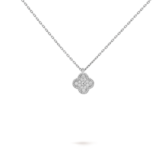 Van Cleef & Arpels Sweet Alhambra pendant 18K white gold, Diamond