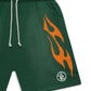 Hellstar Studios Flame Shorts Green