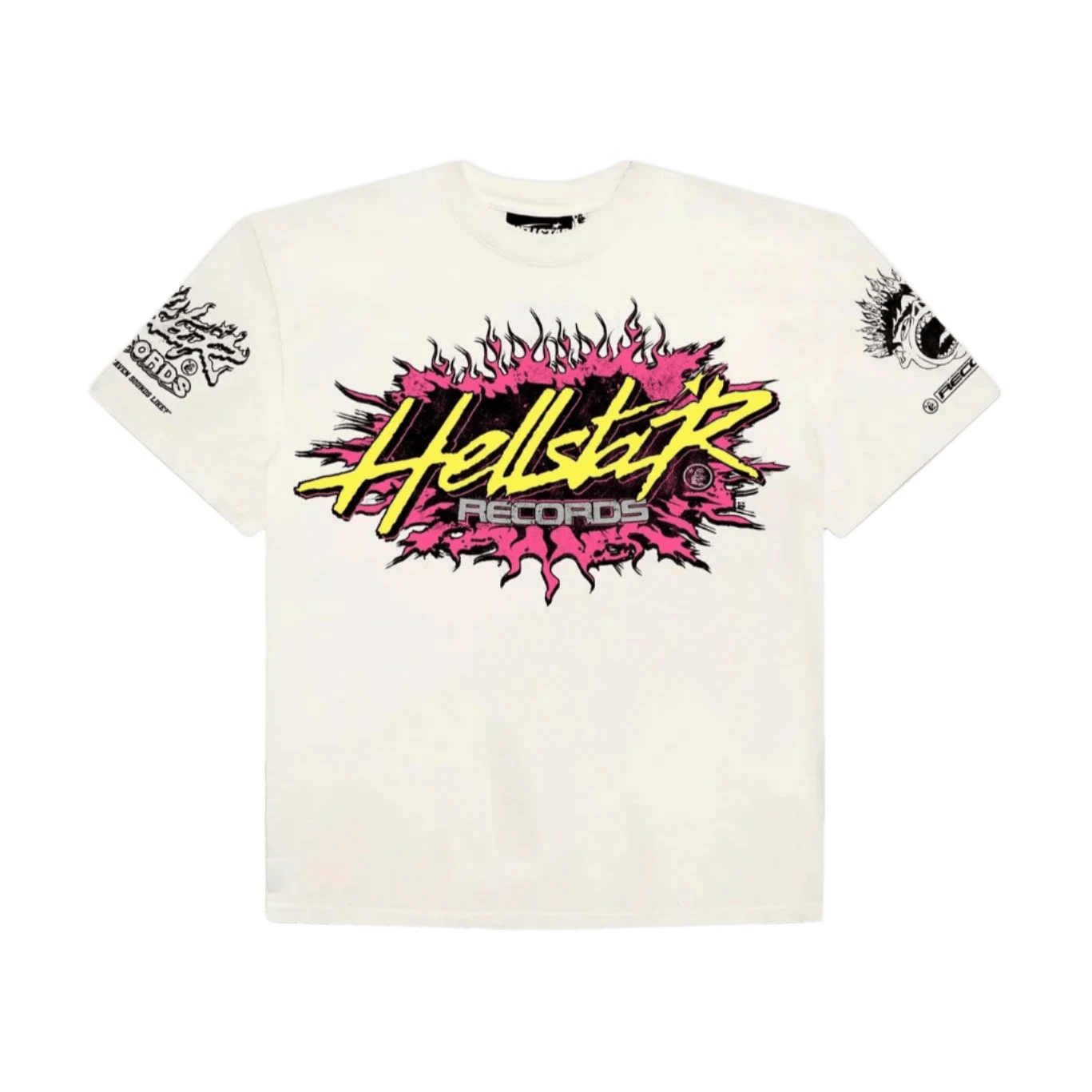 Hellstar Records T-Shirt White & Pink