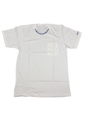Chrome Hearts T-shirt con logo al collo e tasca Bianco / Blu