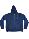 Chrome Hearts Script Felpa Termica con Zip a Cappuccio Nero / Blu