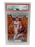 2019 Panini Mosaic Carta Rookie di Tyler Herro Arancione Reattivo #280 PSA 10 Fiorissimo