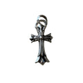 Chrome Hearts Ciondolo in argento con Croce Doppia CH e passante