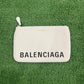 NWT Balenciaga Blanc Noir Ville Medium Pouch