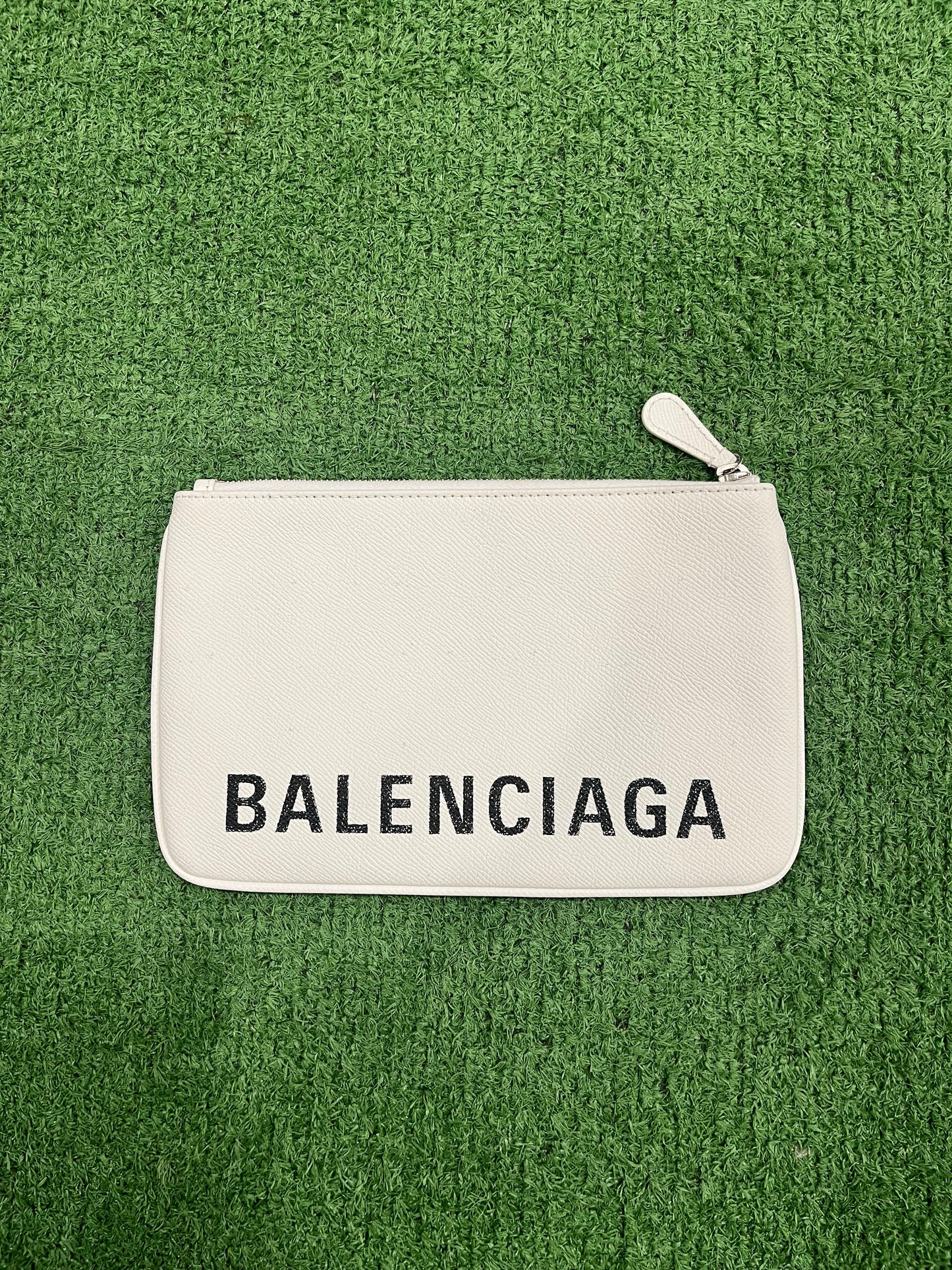 NWT Balenciaga Blanc Noir Ville Medium Pouch