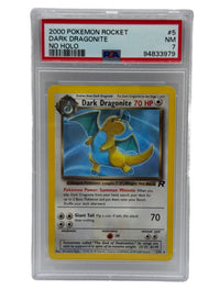 2000 Pokémon Team Rocket Dunkler Dragoran Fehler Kein Holo 5/82 PSA 7 Near Mint