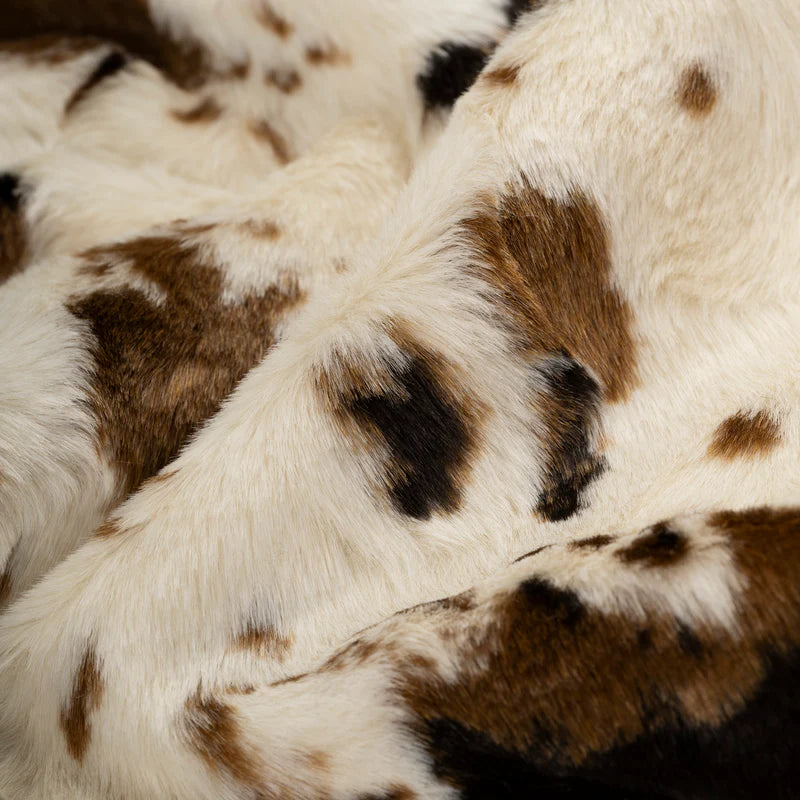 Sp5der Faux Fur Jacket Cow Print