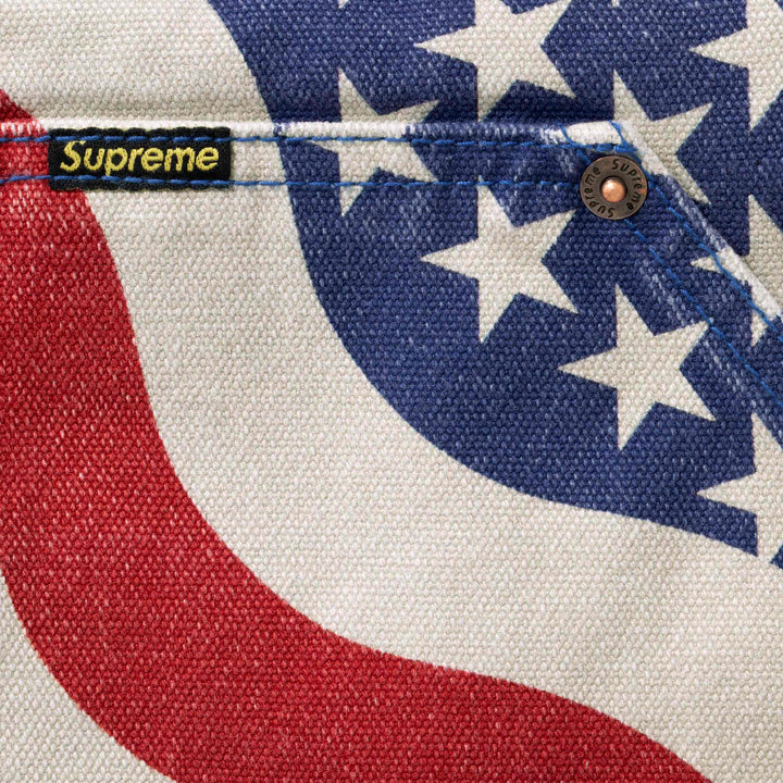 Supreme Flag Quilted Hooded Work Jacket Multicolor USA