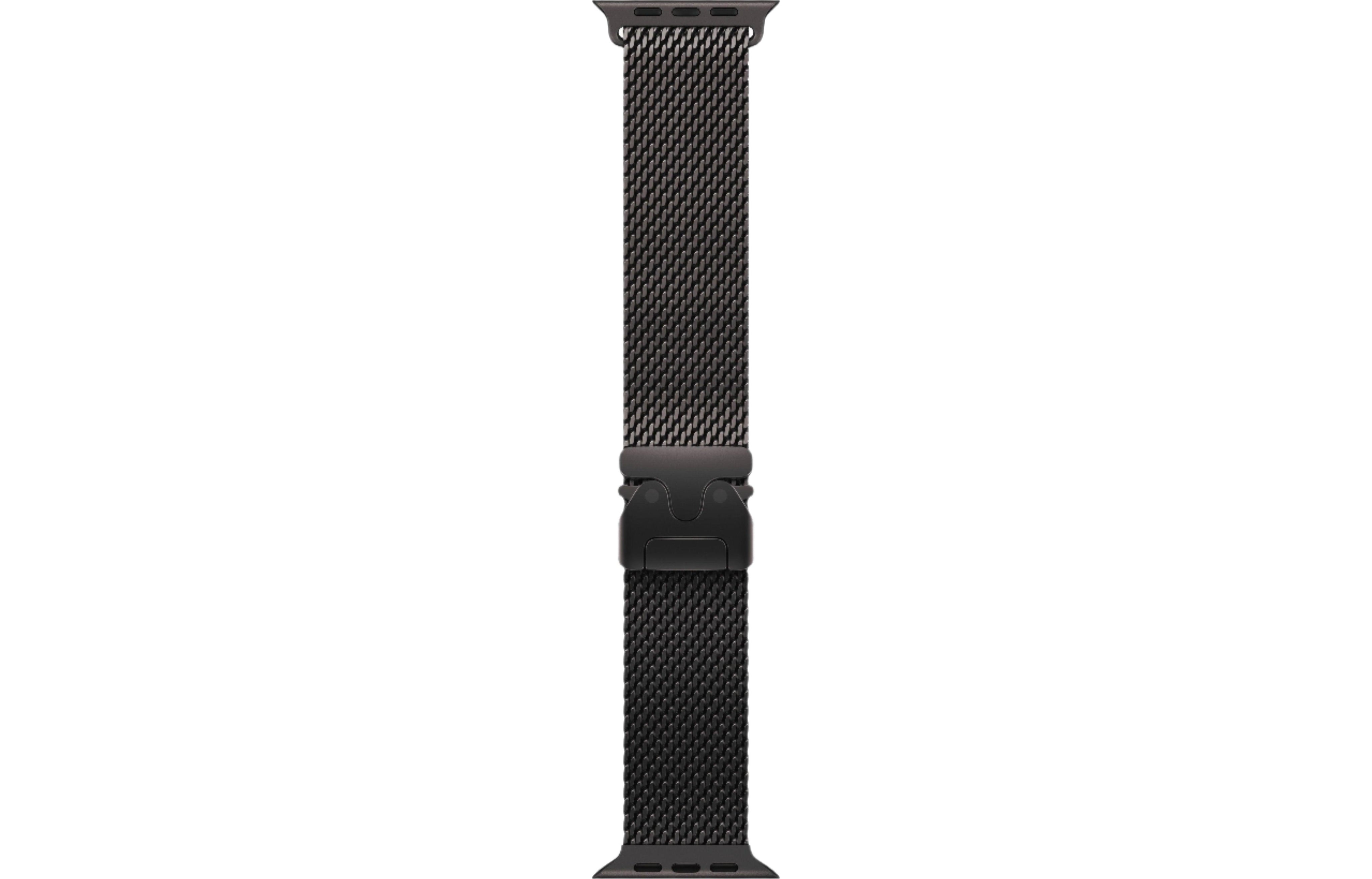 Apple Watch Ultra 2 - Black - Titanium Milanese Loop Band - Large (180 - 210mm)