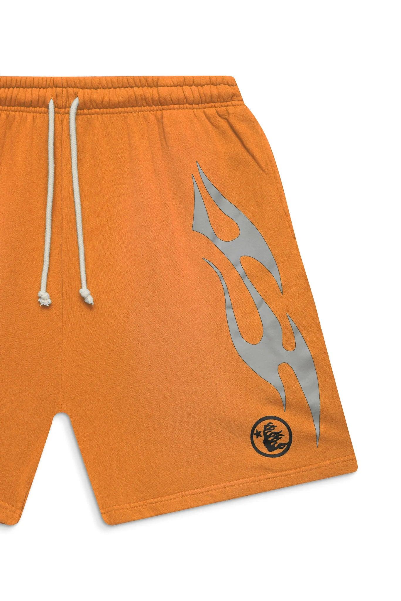 Hellstar Studios Flame Shorts Orange