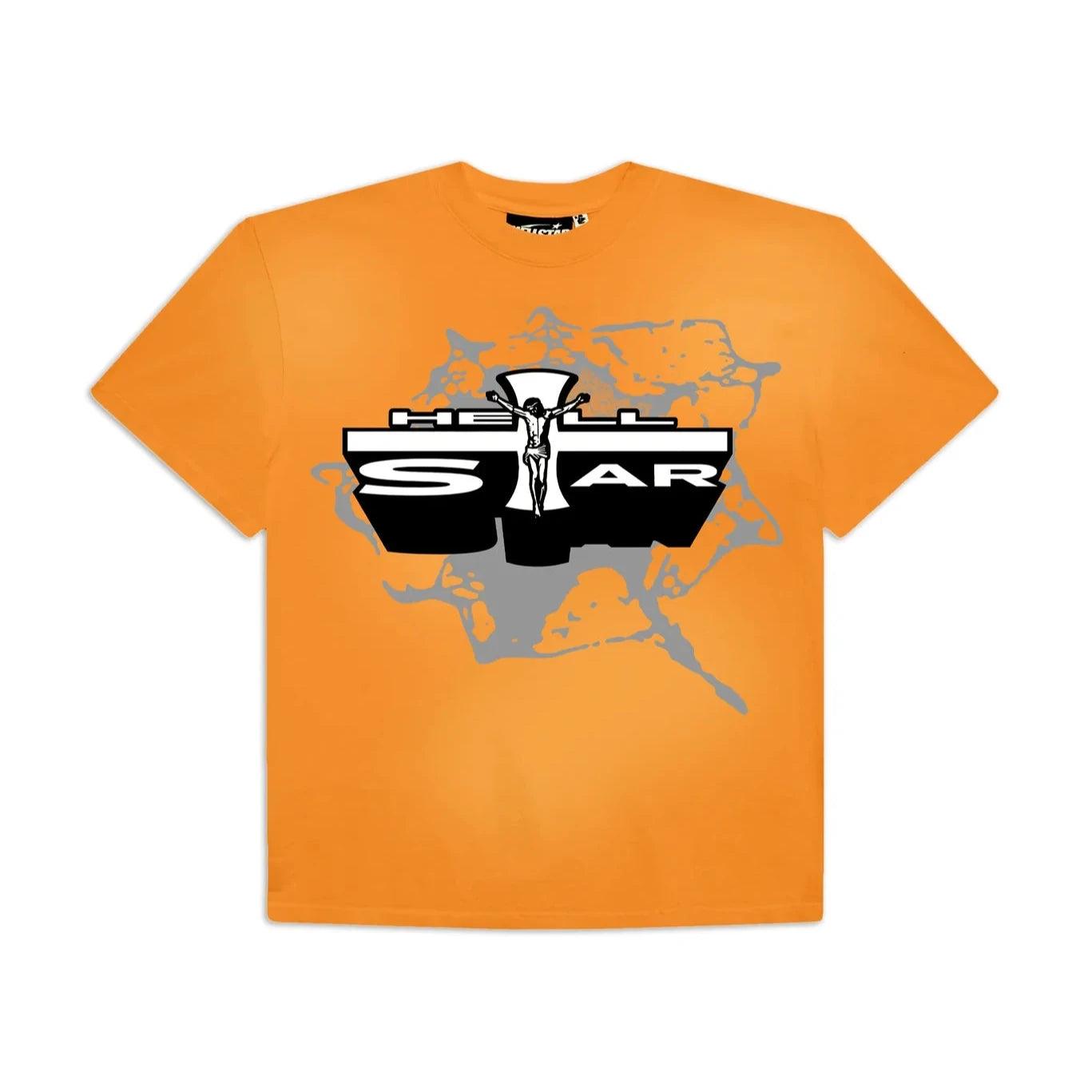 Hellstar Jesus T-Shirt Orange