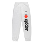 Sp5der Souvenir I Heart Sweatpant Heather Grey