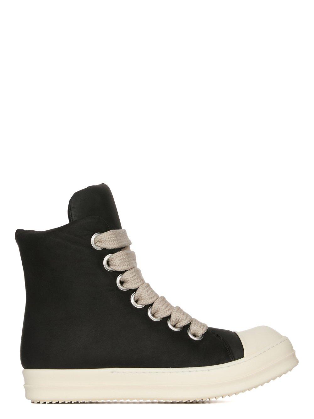 Rick Owens Porterville Runway Jumbo Laced High Sneakers Black / Milk