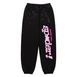 Sp5der x Druski Coulda Been Heart Punk V2 Pantaloni felpa Gufo Nero