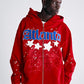 Sp5der Atlanta Zip Up Hoodie Red