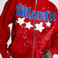 Sp5der Atlanta Zip Up Hoodie Red