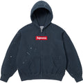Supreme MM6 Maison Margiela Felpa con cappuccio con cerniera con logo Box, colore blu navy