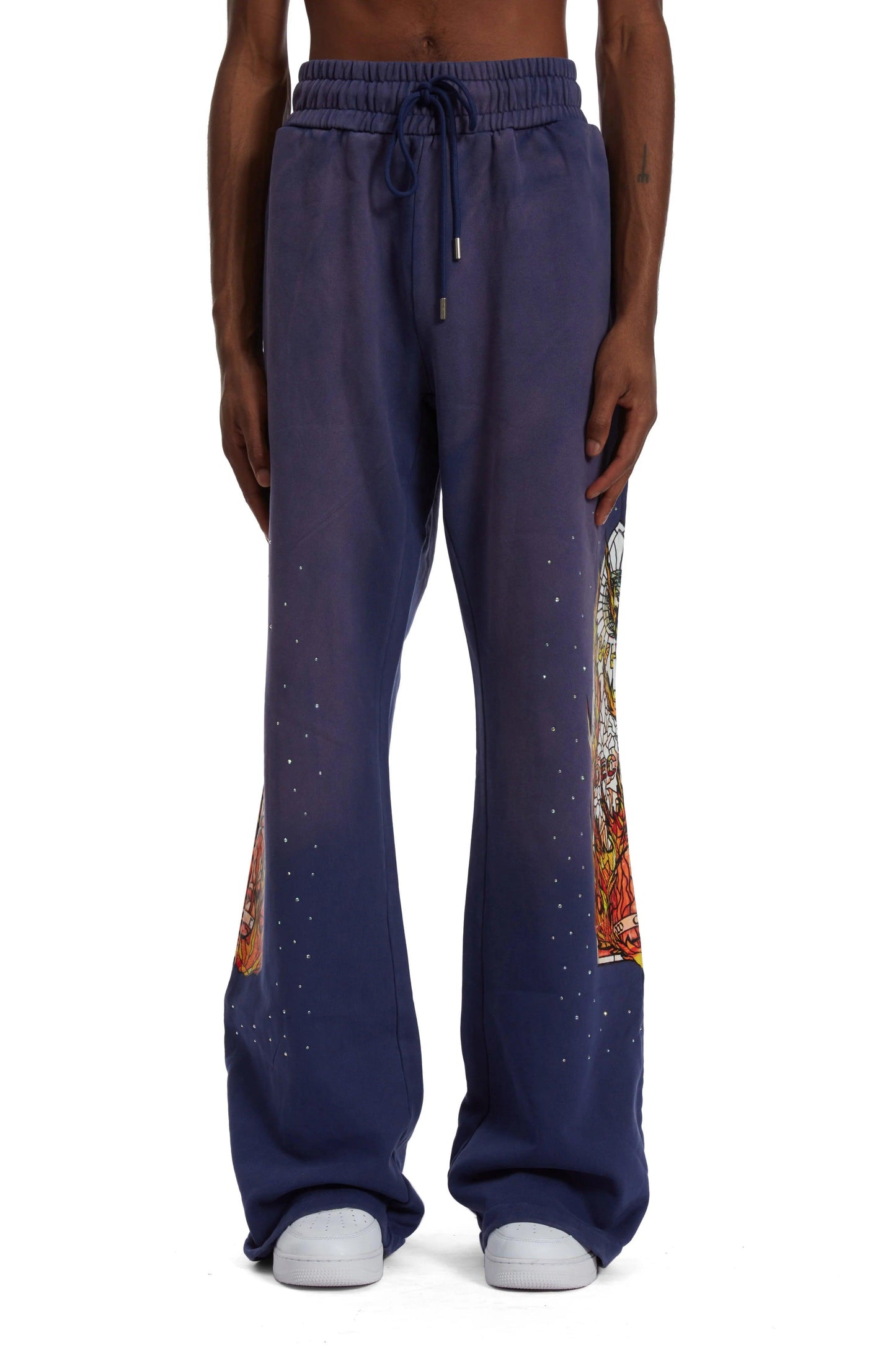 Who Decides War Flame Glass Lounge Pant Blue