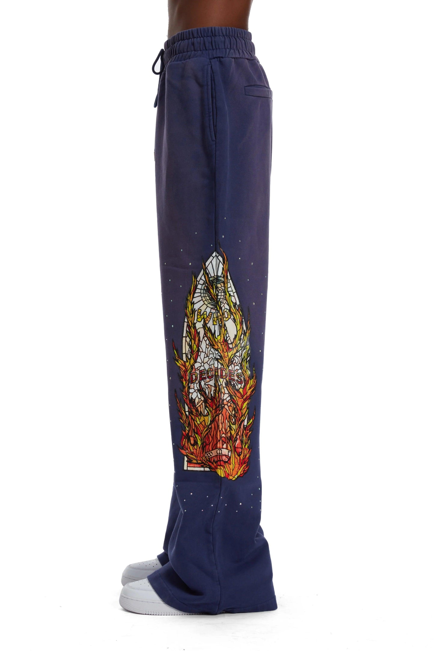 Who Decides War Flame Glass Lounge Pant Blue