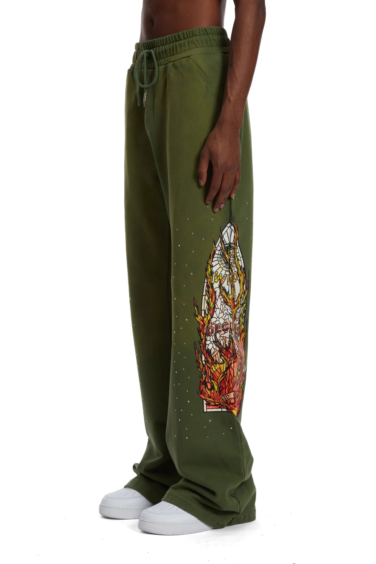 Who Decides War Flame Glass Lounge Pant Green