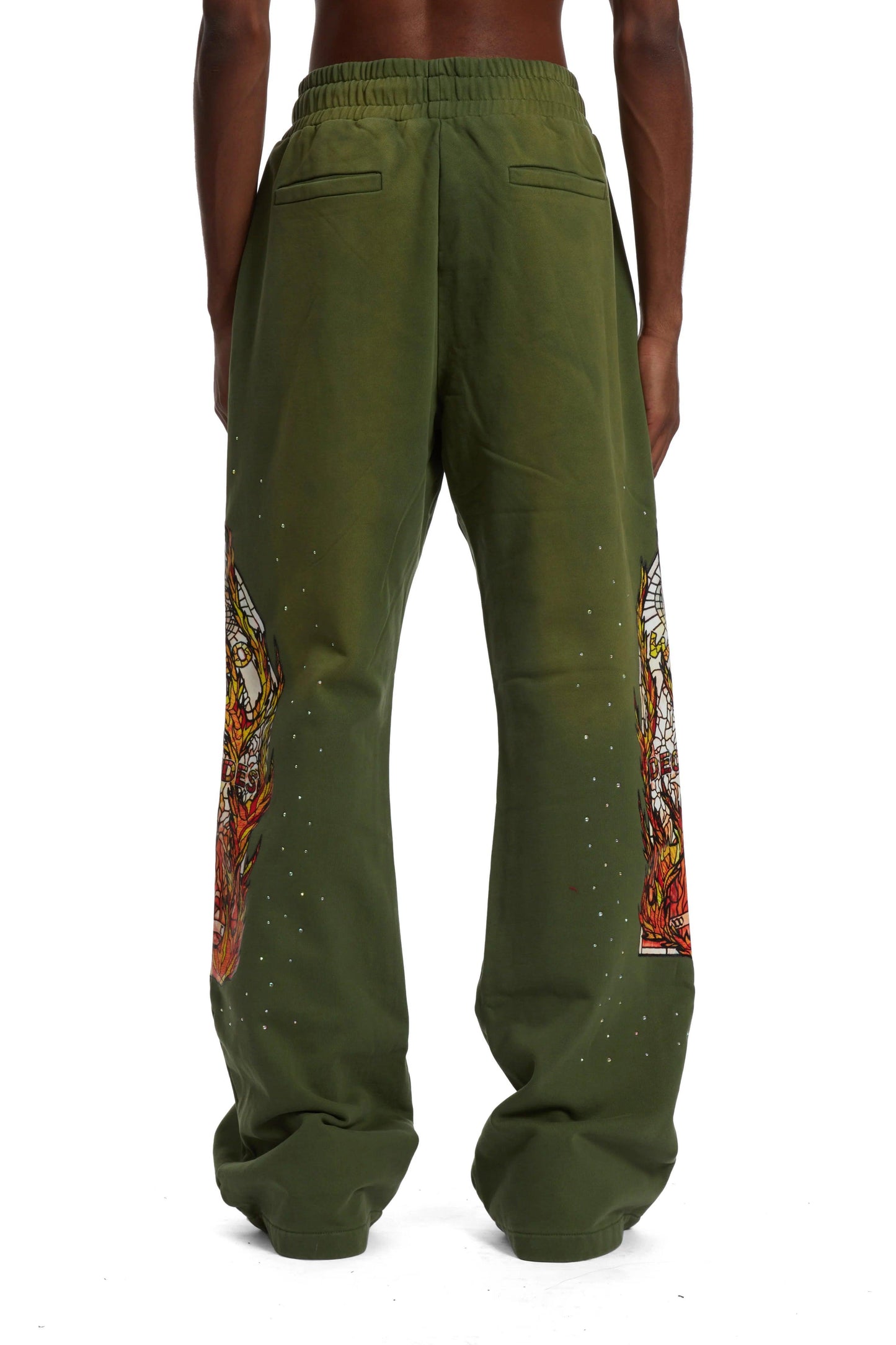 Who Decides War Flame Glass Lounge Pant Green