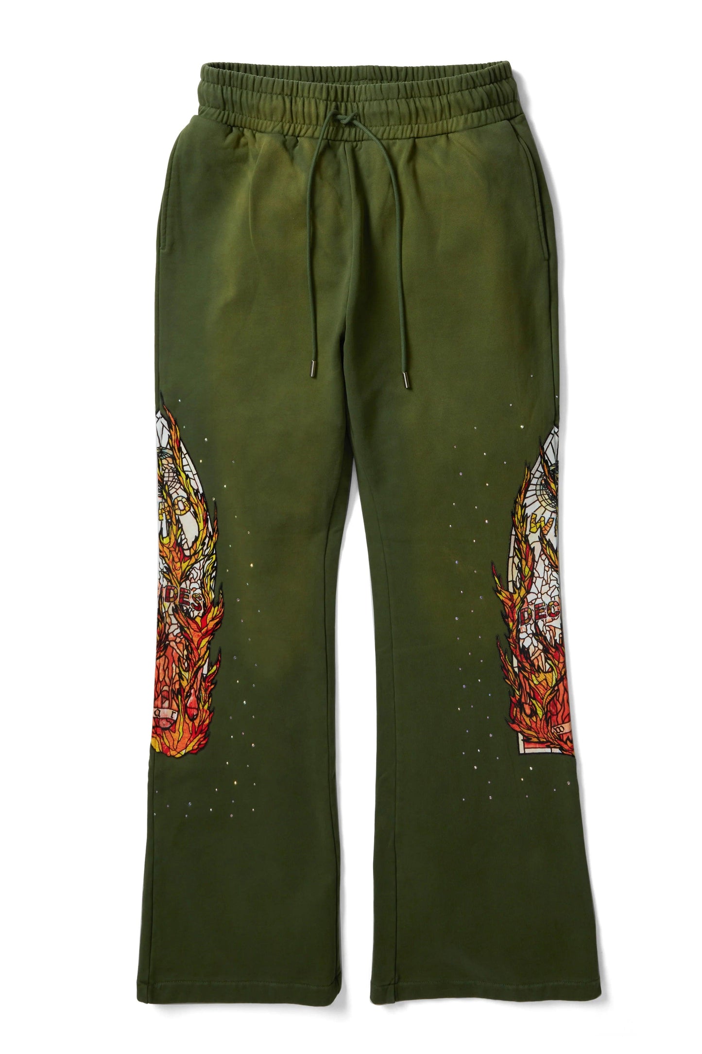 Who Decides War Flame Glass Lounge Pant Green