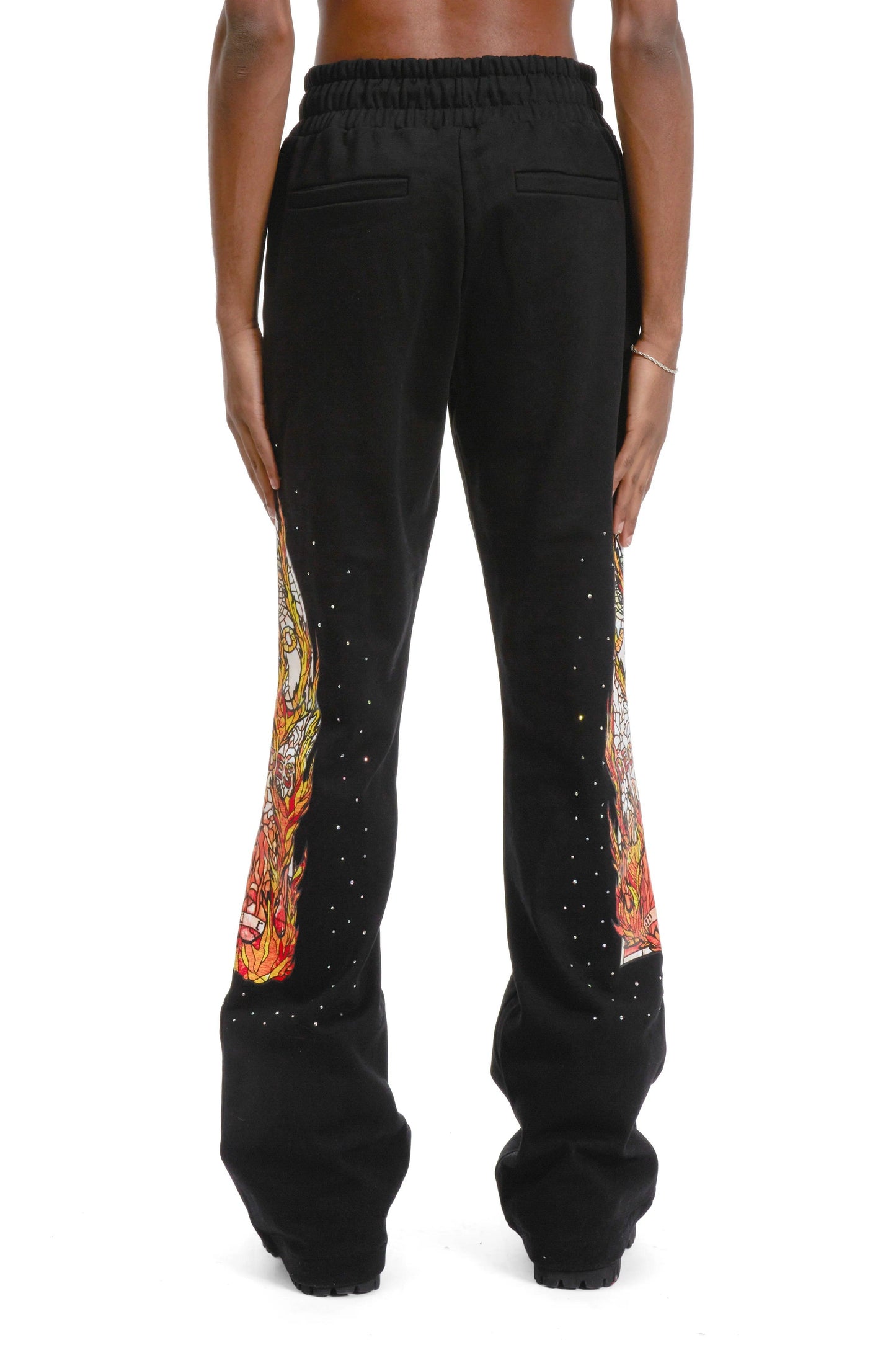 Who Decides War Flame Glass Lounge Pant Black