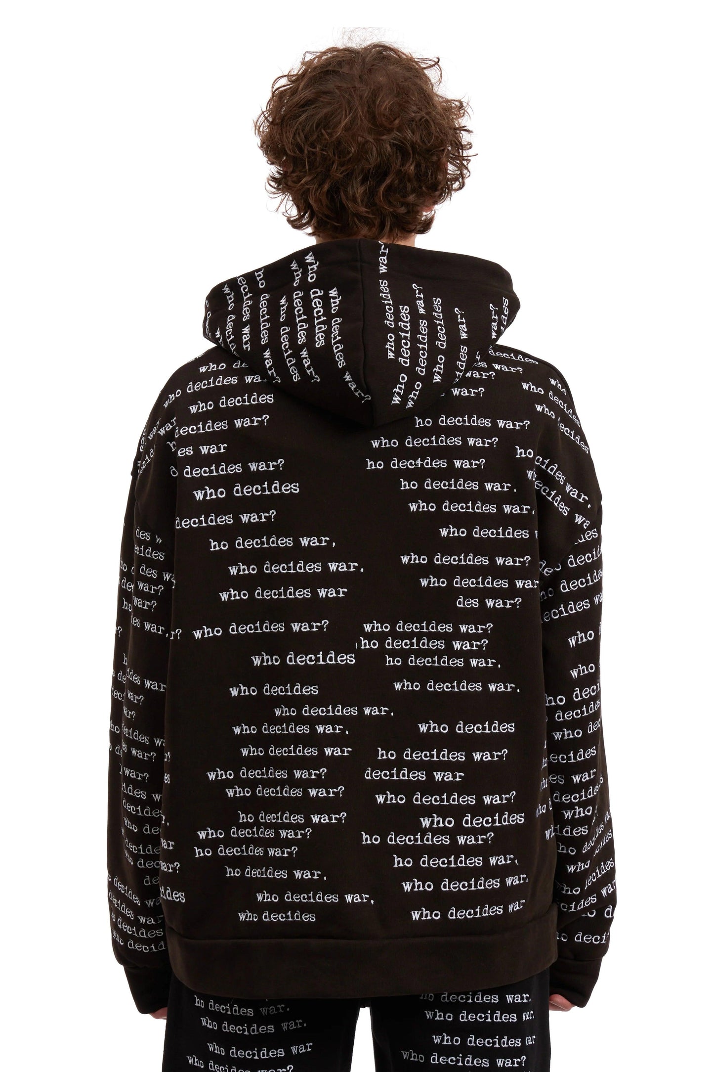 Who Decides War WDW Scripture Zipper Pullover Black