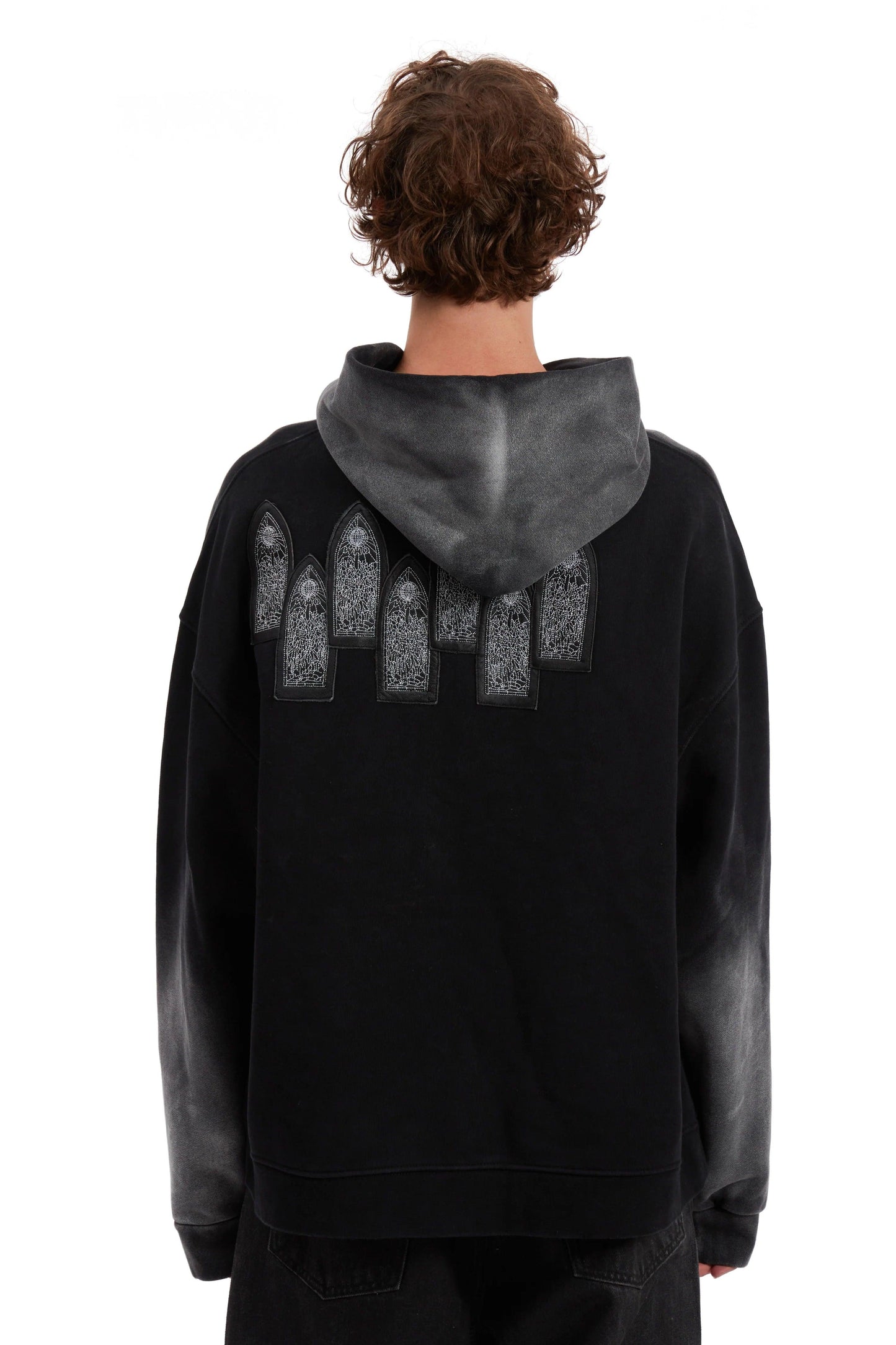 Who Decides War Faded Hooded Pullover Sweatshirt Black