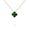 Ciondolo Van Cleef & Arpels Vintage Alhambra in oro giallo 18K, Malachite