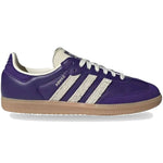 Purple sneaker with white stripes and 'Samba' branding on a white background - Image 1