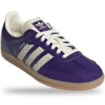 Purple Adidas sneaker with white stripes on a white background - Image 2