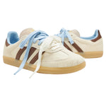 Adidas Samba OG Cream Dark Brown Blue Pony Hair (Women's) - Image 1