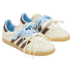 Adidas Samba OG Cream Dark Brown Blue Pony Hair (Women's) - Image 3