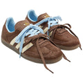 Adidas Samba OG Dark Brown Cream Blue Pony Hair (Women's)