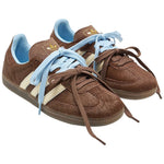 Adidas Samba OG Dark Brown Cream Blue Pony Hair (Women's) sneakers — style KI2515 — photo 1 of 6 - Image 1