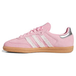 Pink Adidas sneaker with white stripes on a white background - Image 3