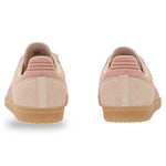 Pair of pink sneakers with brown soles on a white background - Image 6