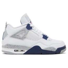 Air Jordan 4 Retro Weiß Mitternachtsblau