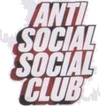 Anti Social Social Club Plaid Red Tee White