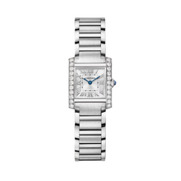 Orologio Cartier Tank Française, Modello piccolo, Movimento al quarzo, Acciaio, Diamanti