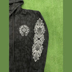 Chrome Hearts Cemetery Cross Zip-Up Hoodie Black - Supra Sneakers - Image 5
