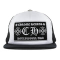Chrome Hearts CH Hollywood Trucker-Kappe Schwarz & Weiß