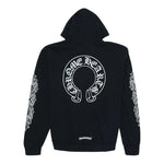 Chrome Hearts Horseshoe Floral Hoodie Black - Supra Sneakers - Image 2