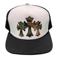Chrome Hearts King Taco Tarnkreuz Truckerkappe Schwarz / Weiß