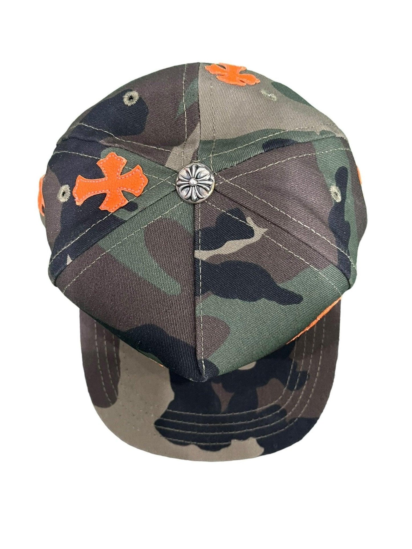 Chrome Hearts Leather Patches Snapback Hat Camo / Orange - Supra Sneakers