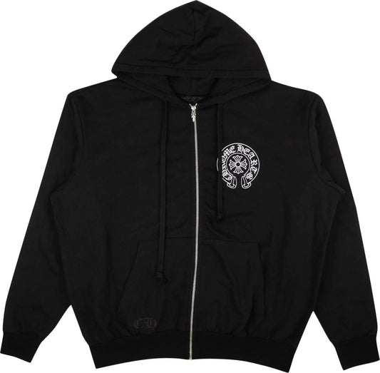 Chrome Hearts Los Angeles Horseshoe Zip-Up Hoodie Black - Supra Sneakers