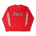 Chrome Hearts Matty Boy "FORM" Mesh Langarm-Stadiontrikot Rot