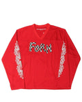 Chrome Hearts Matty Boy "FORM" Maglia da stadio a maniche lunghe in rete rossa